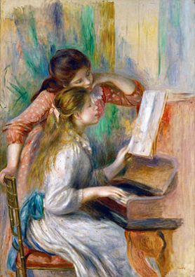 Young Girls at the Piano • Renoir • Canvas Print • Museum Quality