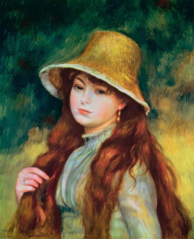 Junges Mädchen mit Strohhut, c.1884 | Renoir