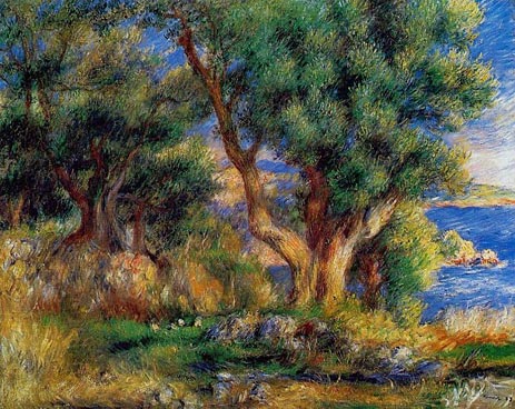 Landschaft an der Küste, bei Menton, 1883 | Renoir