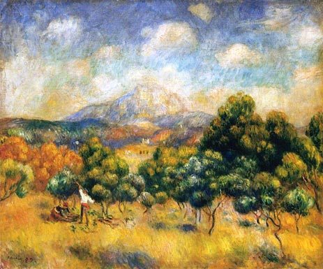 Mount Sainte-Victoire, 1889 | Renoir | Giclée Leinwand Kunstdruck