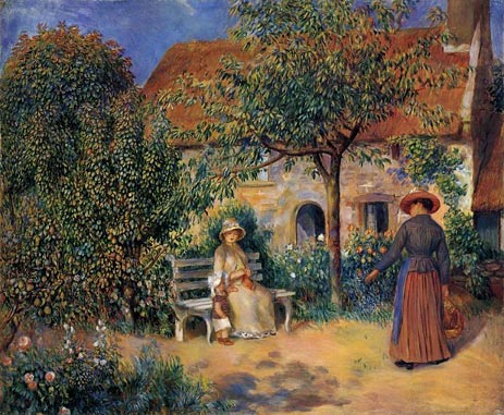 Gartenszene in der Bretagne, 1886 | Renoir | Giclée Leinwand Kunstdruck