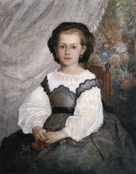 Mademoiselle Romaine Lacaux, 1864 | Renoir | Giclée Leinwand Kunstdruck