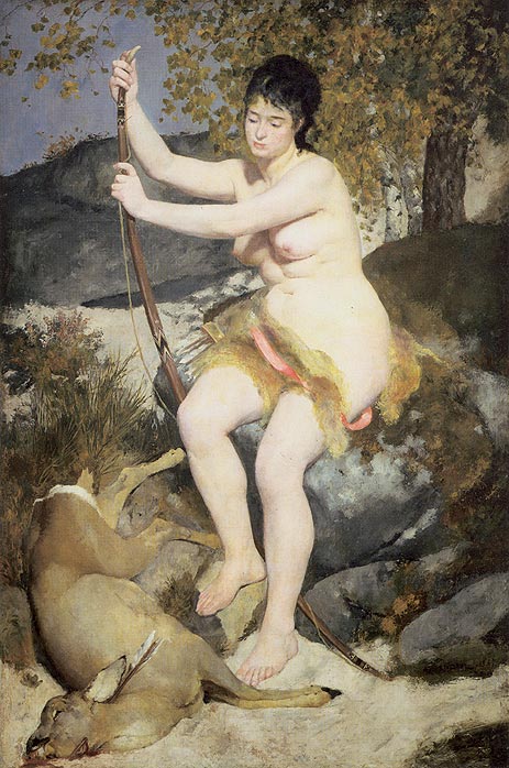 Diana the Huntress, 1867 | Renoir | Giclée Canvas Print
