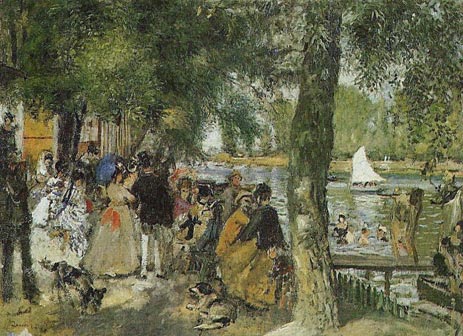 La Grenouillere, 1869 | Renoir | Giclée Leinwand Kunstdruck