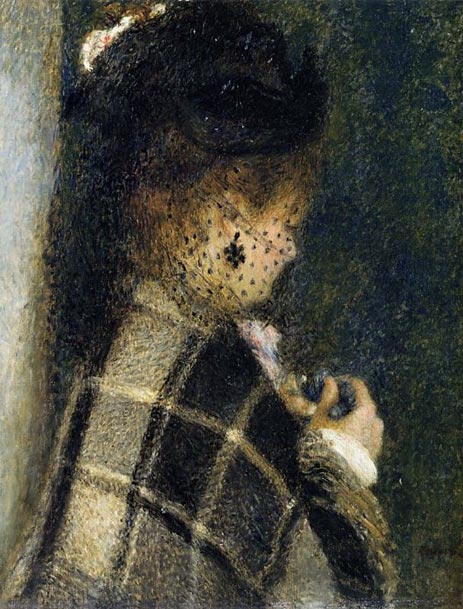 Young Woman with a Veil, c.1875/77 | Renoir | Giclée Leinwand Kunstdruck