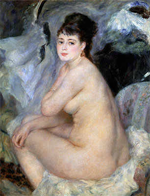 Nude Seated on a Sofa, 1876 | Renoir | Giclée Leinwand Kunstdruck