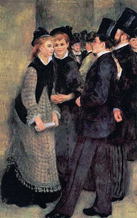 Leaving the Conservatory, c.1876/77 | Renoir | Giclée Canvas Print