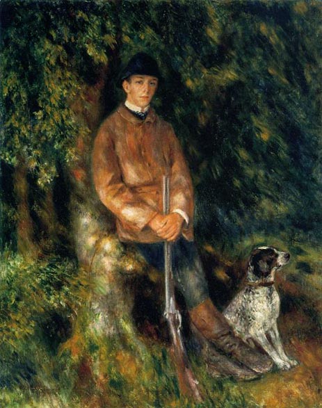 Alfred Berard and His Dog, 1881 | Renoir | Giclée Leinwand Kunstdruck