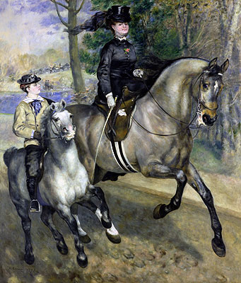 Riding in the Bois de Boulogne (Madame Darras), 1873 | Renoir | Giclée Canvas Print