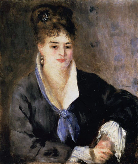 Lady in a Black Dress, c.1876 | Renoir | Giclée Canvas Print