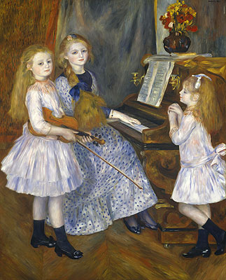 The Daughters of Catulle Mendes, 1888 | Renoir | Giclée Canvas Print