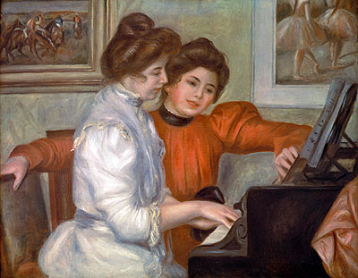 Yvonne and Christine Lerolle at the Piano, 1897 | Renoir | Giclée Leinwand Kunstdruck