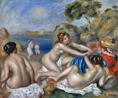 Three Bathers with a Crab, 1897 | Renoir | Giclée Leinwand Kunstdruck