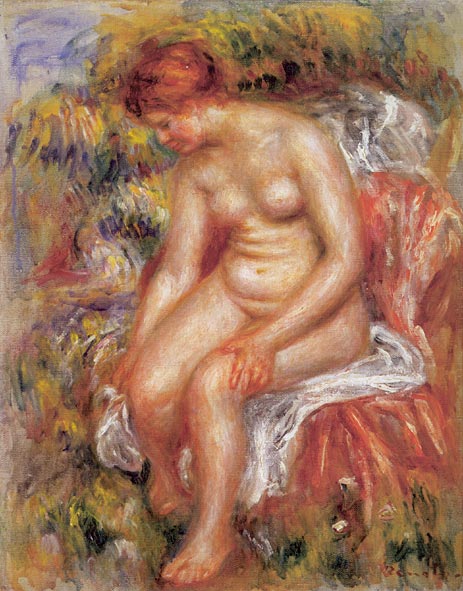 Bather Drying her Leg, 1895 | Renoir | Giclée Canvas Print