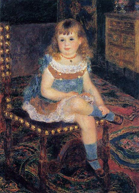 Mademoiselle Georgette Charpentier Seated, 1876 | Renoir | Giclée Leinwand Kunstdruck
