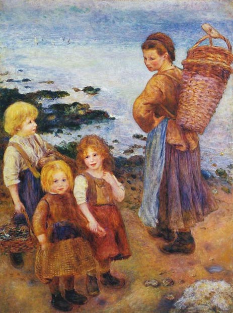 Mussel Fishers at Berneval, 1879 | Renoir | Giclée Canvas Print
