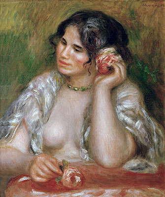 Gabrielle with a Rose, 1911 | Renoir | Giclée Leinwand Kunstdruck