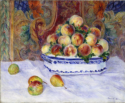 Still Life with Peaches, 1881 | Renoir | Giclée Leinwand Kunstdruck