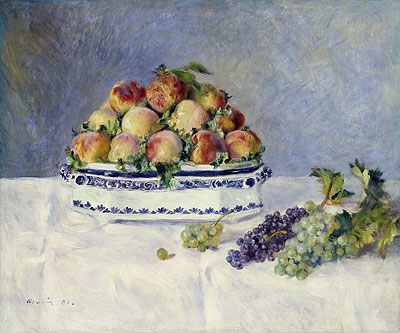 Stillleben mit Pfirsichen und Trauben, 1881 | Renoir