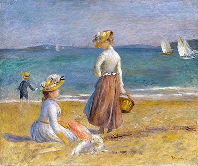 Figures on the Beach, 1890 | Renoir | Giclée Leinwand Kunstdruck
