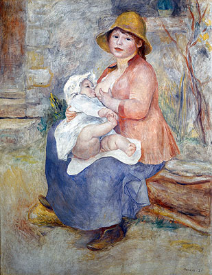 Madame Renoir and Son Pierre (Maternity), 1885 | Renoir | Giclée Canvas Print