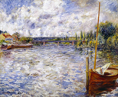 The Seine at Chatou, 1874 | Renoir | Giclée Leinwand Kunstdruck