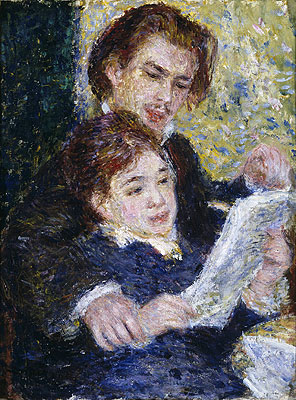 Im Studio (Georges Riviere und Marguerite Legrand), c.1876/77 | Renoir | Giclée Leinwand Kunstdruck
