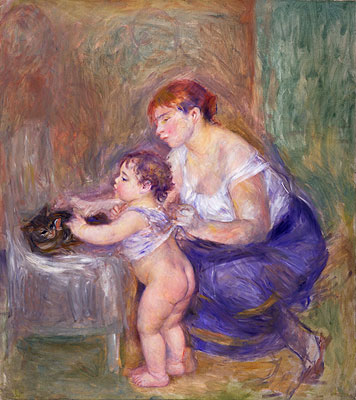 Mother and Child, c.1895 | Renoir | Giclée Leinwand Kunstdruck