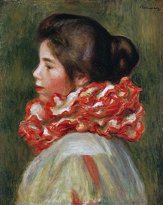 Mädchen mit rotem Kragen, 1884 | Renoir