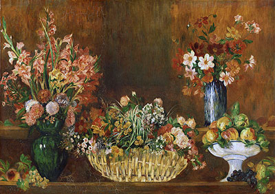 Still Life with Flowers and Fruit, c.1890 | Renoir | Giclée Leinwand Kunstdruck