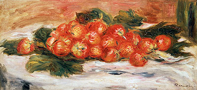Strawberries on a White Tablecloth, n.d. | Renoir | Giclée Leinwand Kunstdruck