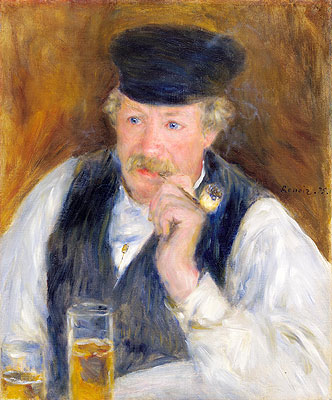 Monsieur Fournaise (Man with a Pipe), 1875 | Renoir | Giclée Leinwand Kunstdruck