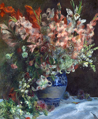 Renoir | Gladioli in a Vase, c.1874/75 | Giclée Canvas Print