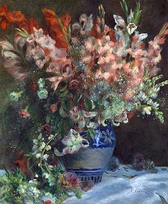 Gladiolen in einer Vase, c.1874/75 | Renoir