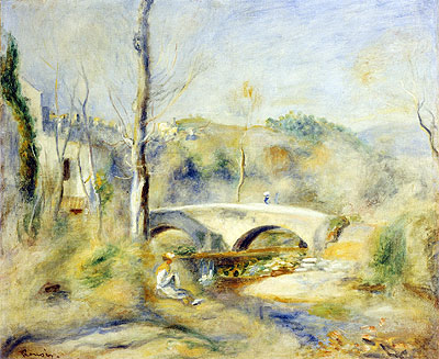 Landscape with a Bridge, undated | Renoir | Giclée Canvas Print