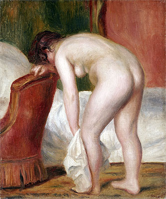 Renoir | Female Nude Drying Herself, c.1909 | Giclée Canvas Print