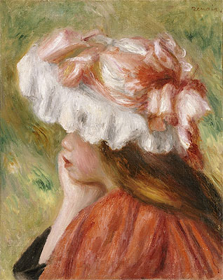 Renoir | Young Girl in a Red Hat, undated | Giclée Canvas Print
