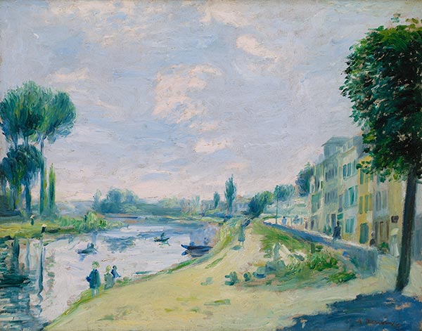 Ufer der Seine, Bougival, c.1875 | Renoir | Giclée Leinwand Kunstdruck