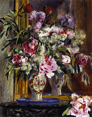Vase of Flowers, 1871 | Renoir | Giclée Canvas Print