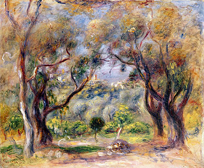 Landscape at Cagnes, n.d. | Renoir | Giclée Leinwand Kunstdruck