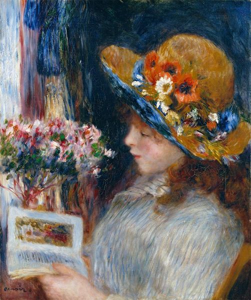 Young Girl Reading, 1886 | Renoir | Giclée Leinwand Kunstdruck
