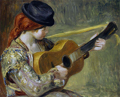 Renoir | Girl with a Guitar, 1897 | Giclée Canvas Print