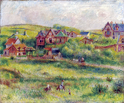 The House of Blanche Pierson, Pourville, 1882 | Renoir | Giclée Canvas Print