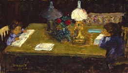 Interior The Terrasse Children | Pierre Bonnard | Painting Reproduction