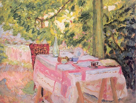 Table Set in a Garden, c.1908 | Pierre Bonnard | Giclée Leinwand Kunstdruck