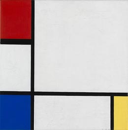 Zusammensetzung Nr. IV, mit Rot, Blau und Gelb, 1929 von Mondrian | Leinwand Kunstdruck