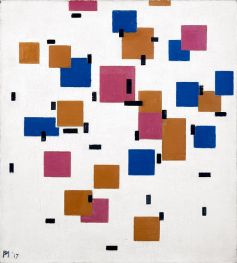 Komposition in Farbe A, 1917 von Mondrian | Leinwand Kunstdruck