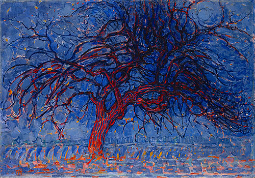 Mondrian | Evening: The Red Tree, c.1908/10 | Giclée Canvas Print