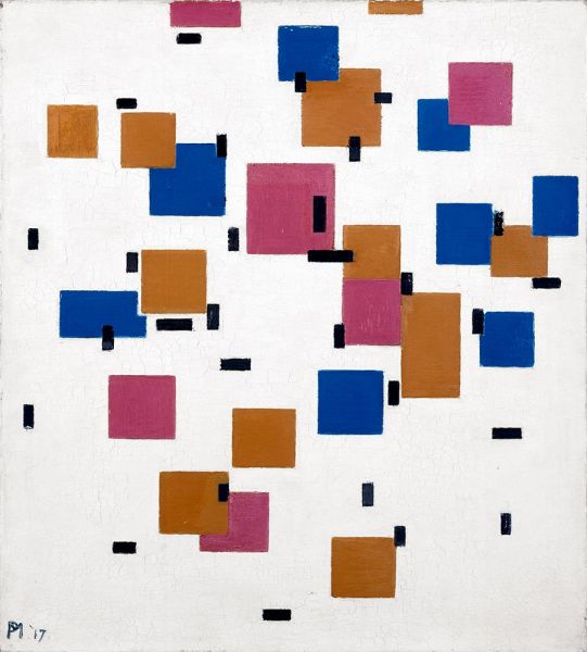 Komposition in Farbe A, 1917 | Mondrian | Giclée Leinwand Kunstdruck