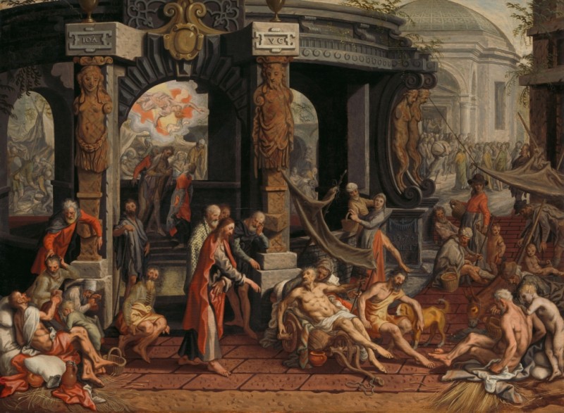 Healing of the Paralyzed Man at the Pool of Bethesda, 1575 | Pieter Aertsen | Giclée Canvas Print